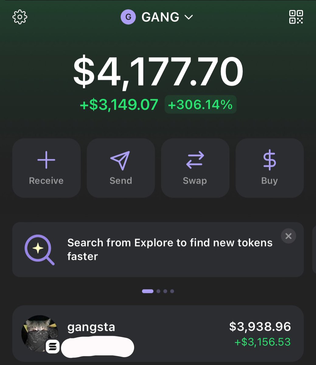 kilorippy's tweet photo. I aped $gang few days ago and sent it in my alpha tg today at roughly 30k and been holding ever since 

let’s see where this ride takes me as they have no tg and no x but I trust in gangsta 

moon or dust https://t.co/Egqy3ToeYn