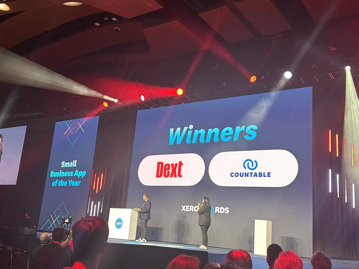Congratulations Xero Small Business Apps of the year <a href="/dextofficial/">Dext</a> and <a href="/Countableco/">Countable</a>!!