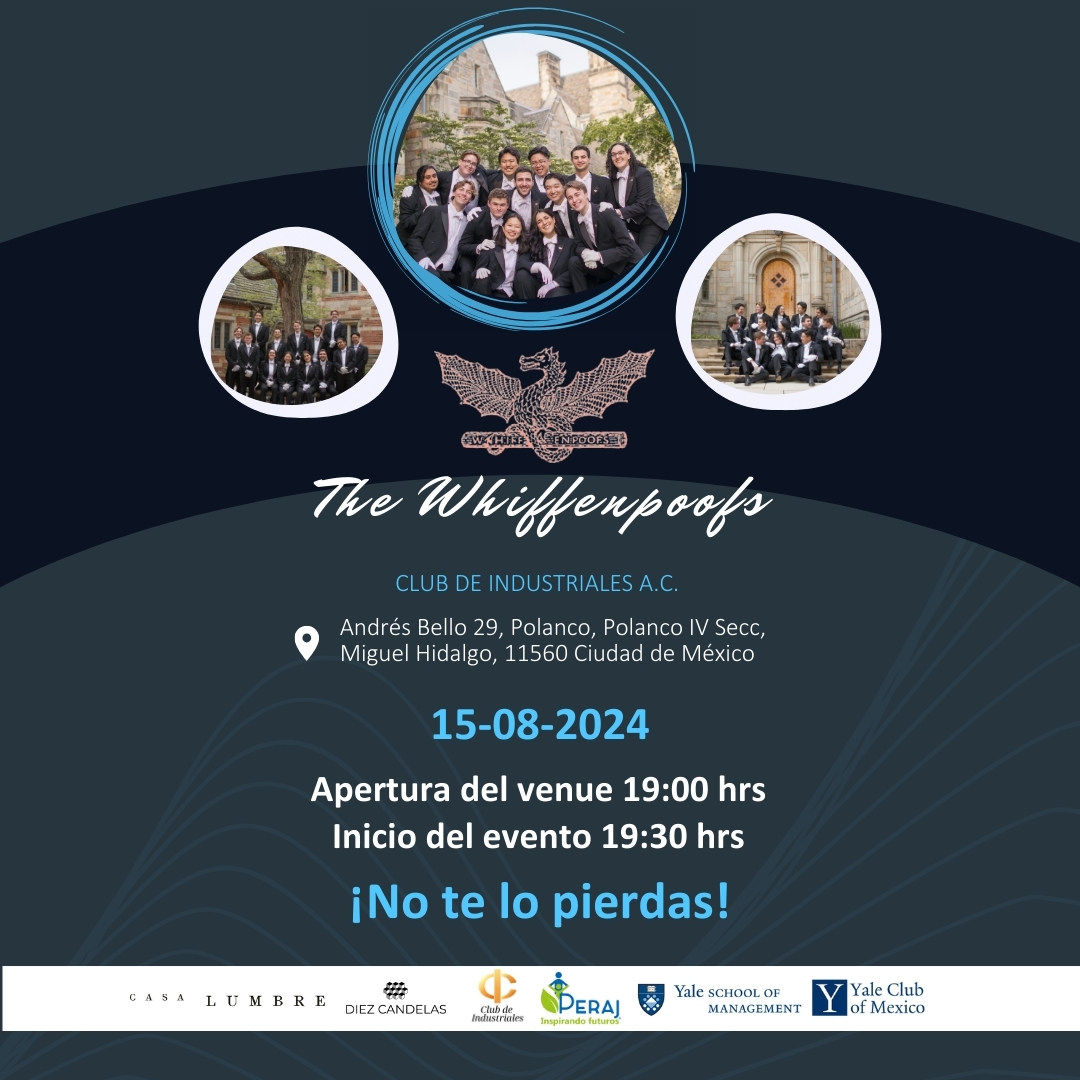 Concierto a beneficio de la niñez mexicana 🎤

Hoy tenemos una cita a las 19:30 hrs en el Club de Industriales México, podrá disfrutar del talento vocal de los Whiffenpoofs. Agradecemos sus aportación, juntos inspiramos el futuro de nuestras niñas y niños. #TodosSomosPeraj