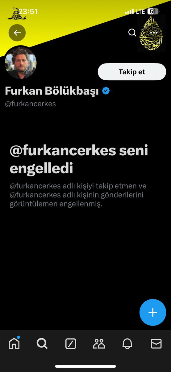 Beni de engellemiş…  #FurkanBölükbaşıTutuklansın