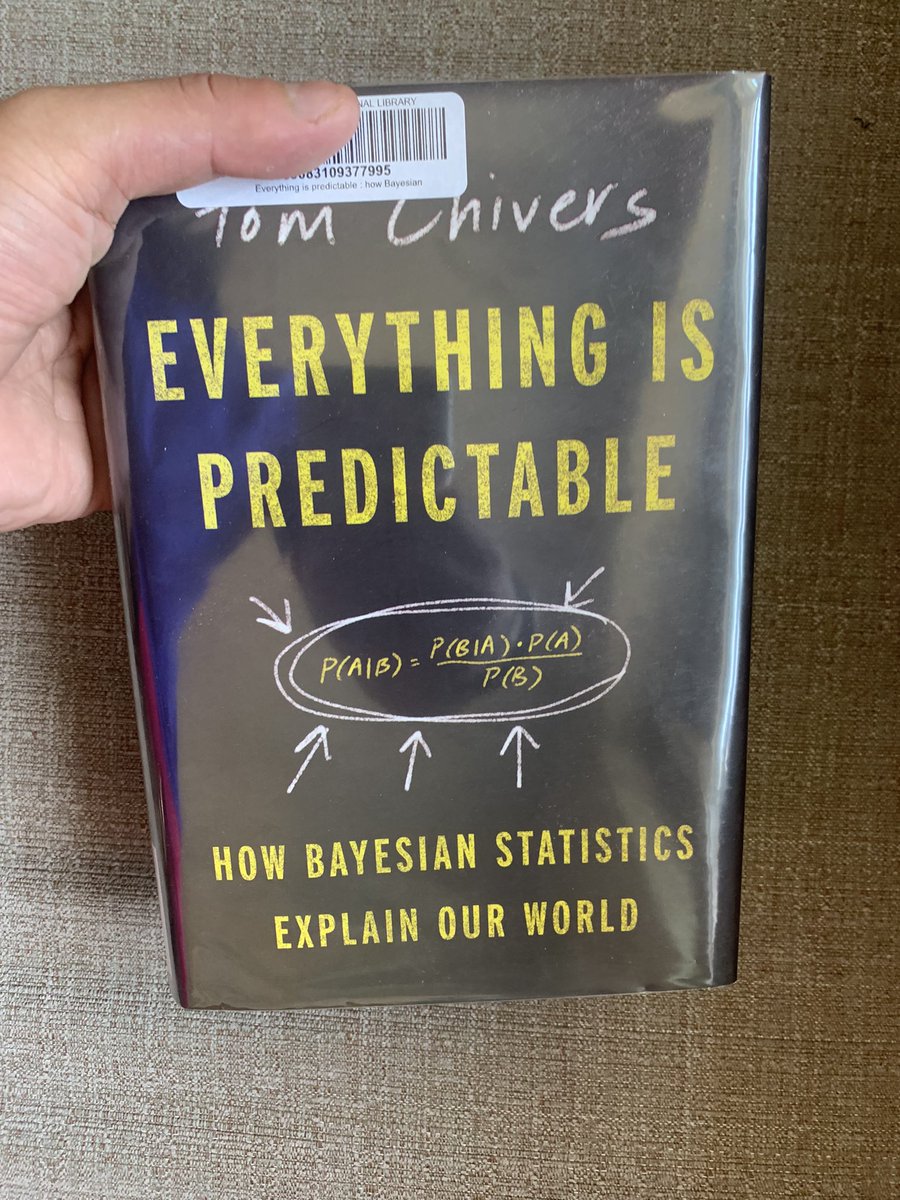Echoing <a href="/anilkseth/">Anil Seth</a> recommendation to buy <a href="/TomChivers/">Tom Chivers</a> eye-opening new book exploring how statistics, probability &amp; prediction, both in reality itself &amp; in our very experience of being human, can be better utilized using Bayes theorem, which I reviewed for <a href="/BooksinFive/">Booksin5</a> below!

1/5