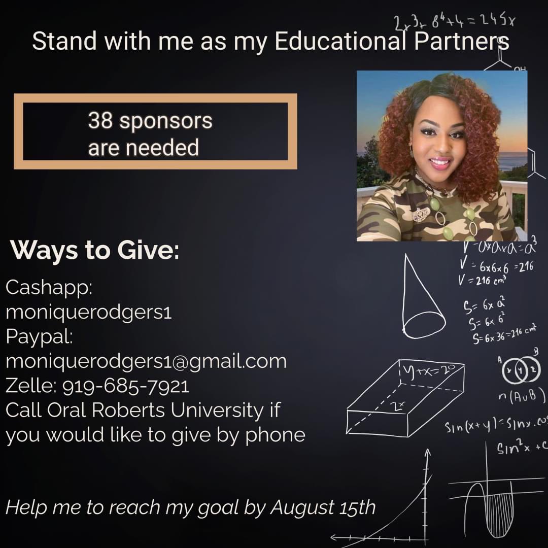 DrMonique7's tweet photo. Help me to reach my tuition payment goal. #sponsorsneeded https://t.co/fCDEB5haRe