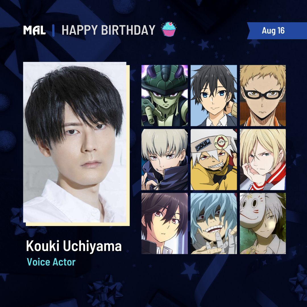 myanimelist's tweet image. Happy birthday to Kouki Uchiyama! 🎂

Full profile: listani.me/UchiyamaKouki