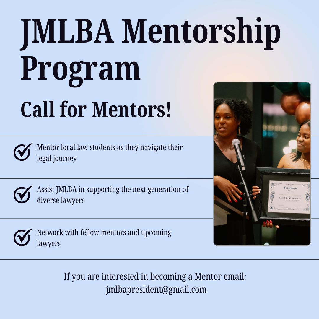 JMLBA's tweet image. Last week, JMLBA Members had the opportunity to speak to incoming 1Ls at Ohio State's Moritz College of Law, during OSU BLSA's 1L Bootcamp!  If you are interested in mentoring local law students, please sign up for JMLBA's Mentorship Program by emailing jmlbapresident@gmail.com!