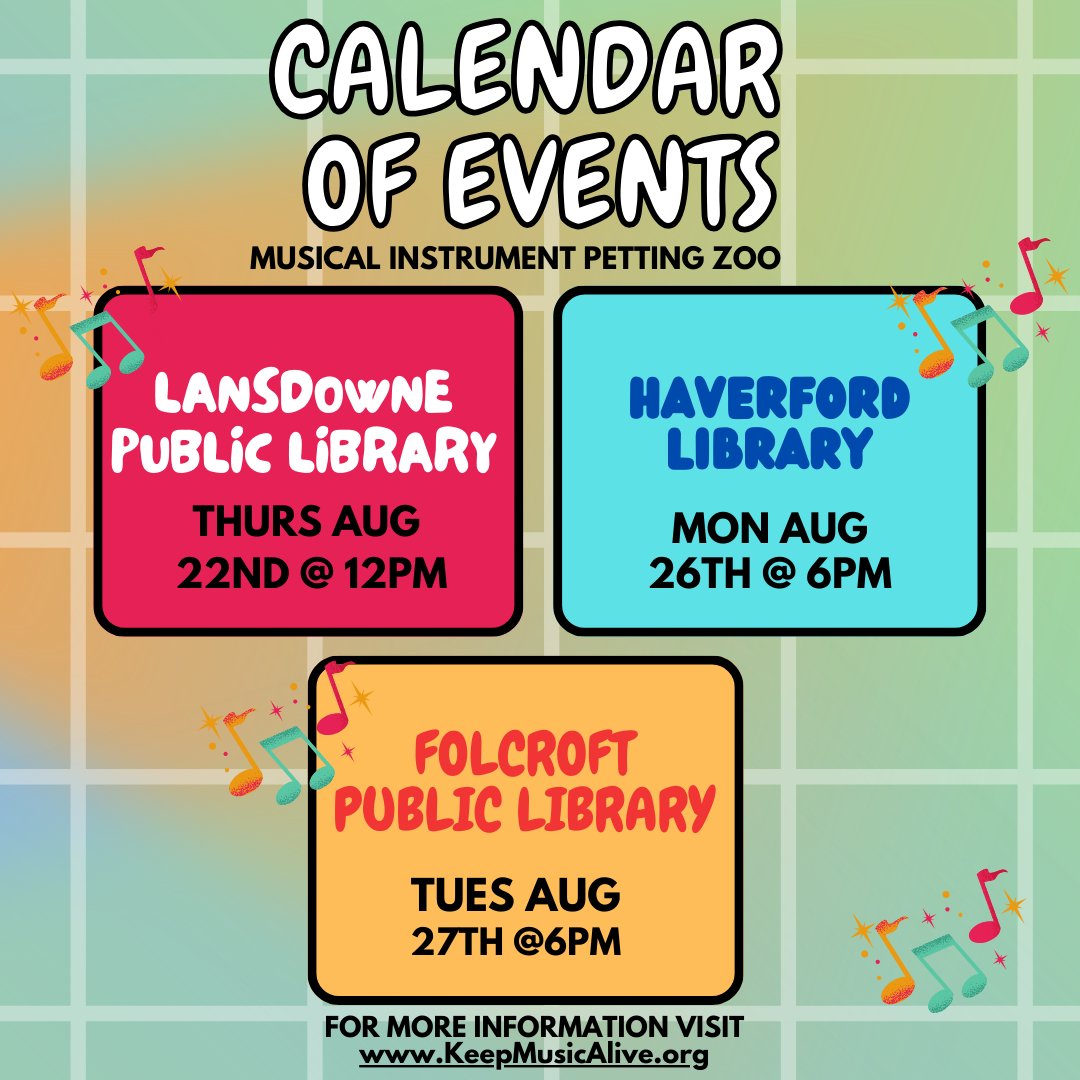 🎉 Upcoming Events! 🎉  

#Kidsmusicday  #FamilyFun #ChildrensActivities #UpcomingEvents #MusicForKids #FamilyFriendly #MusicEvents #livemusic