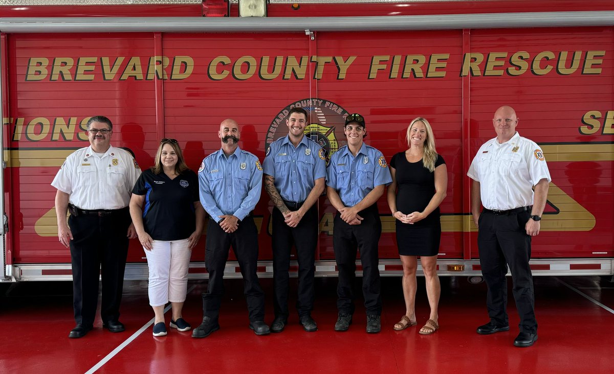 Truly the best part of my job, thanking &amp; recognizing our personnel for the great work they do. The following crew successfully resuscitated a Sudden Cardiac Arrest victim who later was discharged from the hospital neurologically intact. Job well done! #BCFREMS #EMS