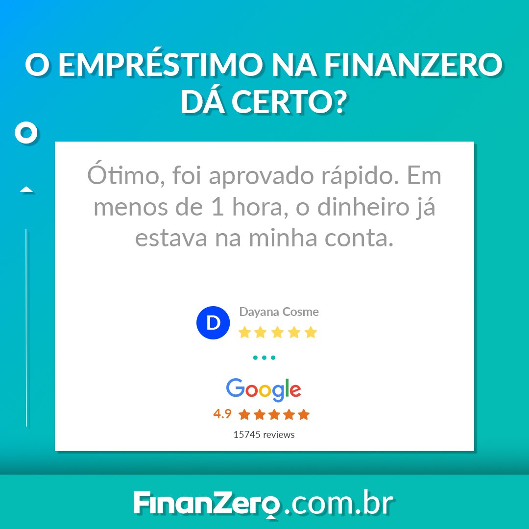 FinanZero's tweet photo. A FinanZero atua diariamente com o objetivo de oferecer a melhor experiência para os clientes e garantir o direito de escolha. Por isso, ao recebermos comentários positivos, temos a certeza de que estamos no caminho certo. https://t.co/4jgVHXngs7