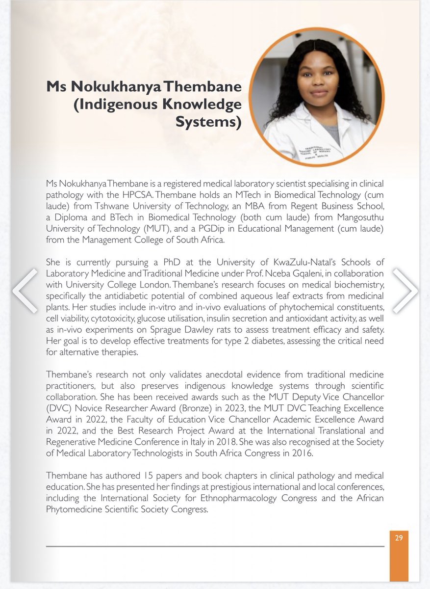 Sekuvele kwalunga 🥹🙌🏾 Distinguished Young Woman Researcher Award - Doctoral Fellowship (Indigenous Knowledge Systems).  Representing Mangosuthu University of Technology &amp; University of KwaZulu Natal. Your dreams are valid 🩷🙏🏽