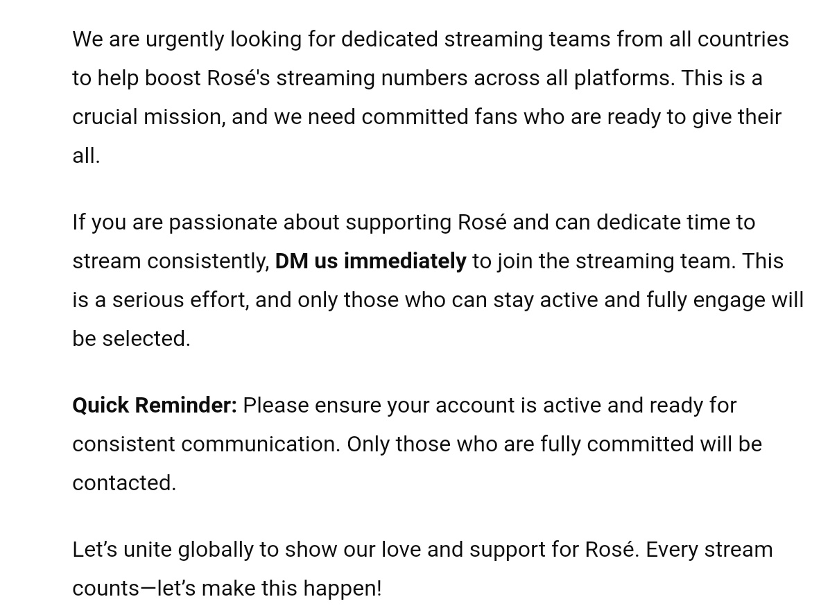 🚨 Attention Rosé Fans Worldwide! 🚨

#ROSÉ #로제 #BLACKPINK #블랙핑크