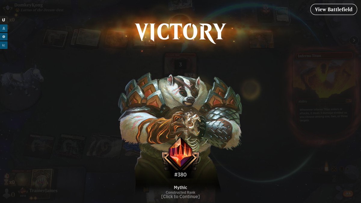 TrainerJamesMTG's tweet photo. Hey, @MTG_Arena and @wizards_magic, what if I told you that Boros Giants is a Top 500 deck in Historic BO3? Would that convince you to give us the Quakebringer alt art on Arena? It would look so good in this deck! @fireshoes @JimDavisMTG https://t.co/BOspMXDikB