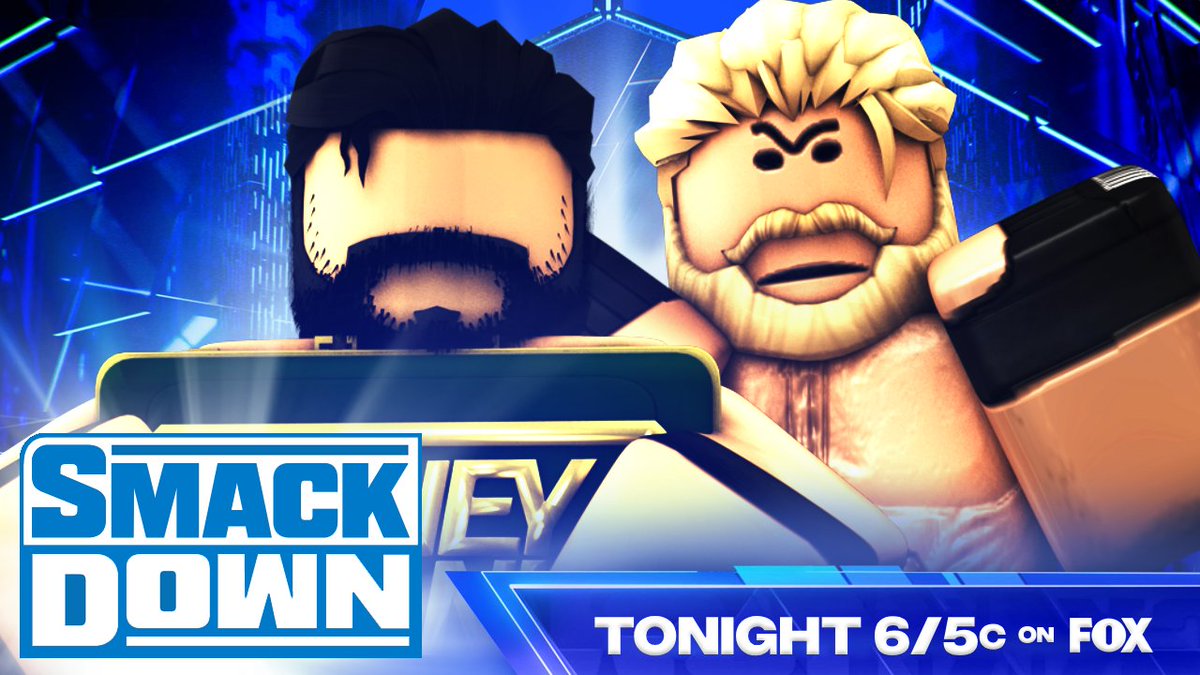 WWERPMedia's tweet photo. Thursday on #WWERPSmackdown

💪 #ChiefLesnar takes on Mr. MITB @IsaacMalenRW 

👀 #LocalMorrison takes on "The Luchador #TeyMysterio

👿 #Theamus takes on "Main Event" #BeyUso

⚡️ @StillAiden takes on "The Mad Dragon" #LudwigDragunov

📺 6/5c on @Roblox https://t.co/GD8urviqss
