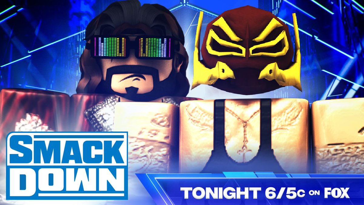 WWERPMedia's tweet photo. Thursday on #WWERPSmackdown

💪 #ChiefLesnar takes on Mr. MITB @IsaacMalenRW 

👀 #LocalMorrison takes on "The Luchador #TeyMysterio

👿 #Theamus takes on "Main Event" #BeyUso

⚡️ @StillAiden takes on "The Mad Dragon" #LudwigDragunov

📺 6/5c on @Roblox https://t.co/GD8urviqss