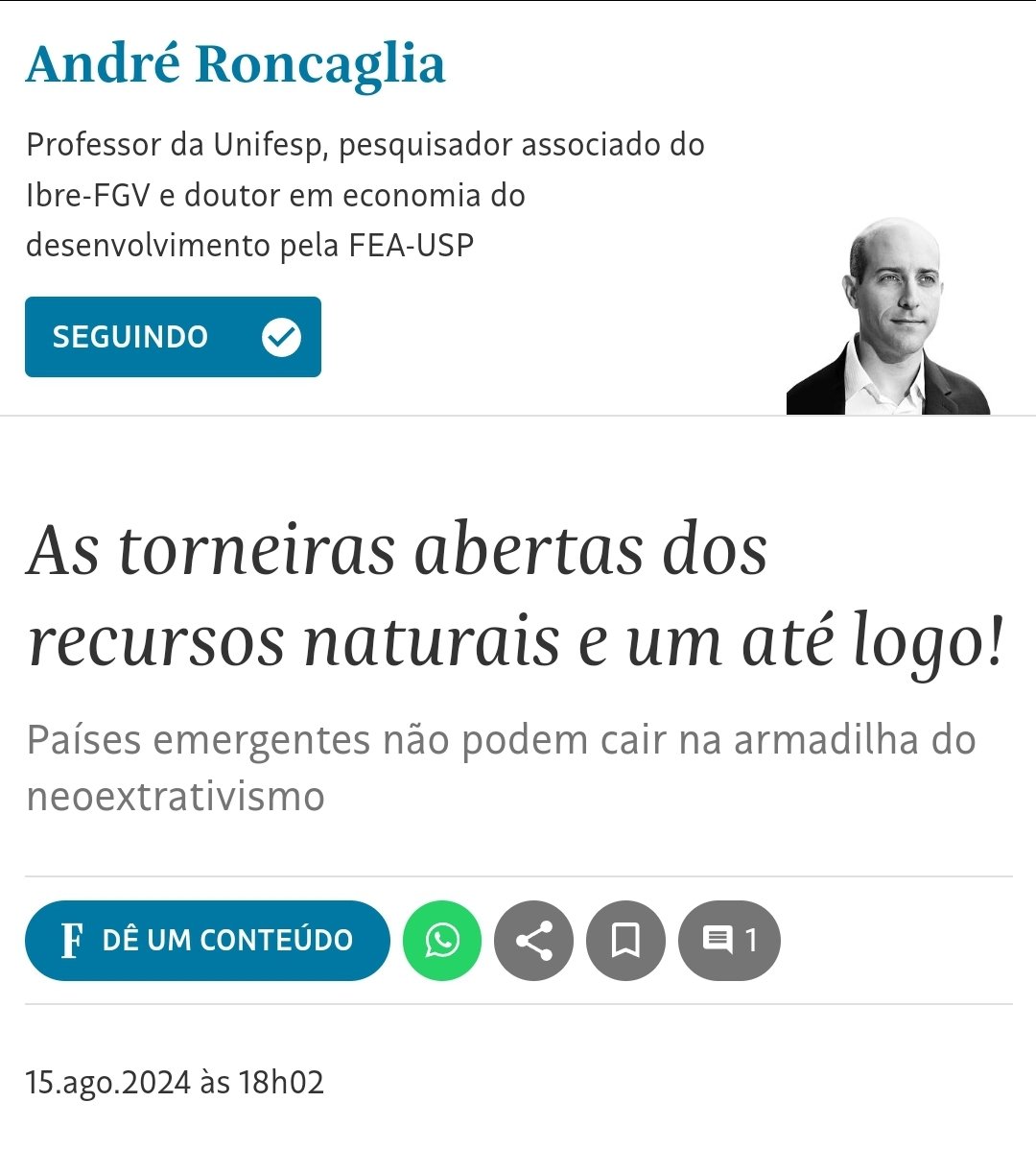 Eis minha derradeira contribuição à coluna que mantive na <a href="/folha/">Folha de S.Paulo</a> por cerca de 20 meses. Foram 84 artigos e muito aprendizado, seja no preparo dos argumentos, seja com os comentários de leitorea, deboches de haters e réplicas de colegas colunistas. Tudo foi aprendizado. Obrigado!
