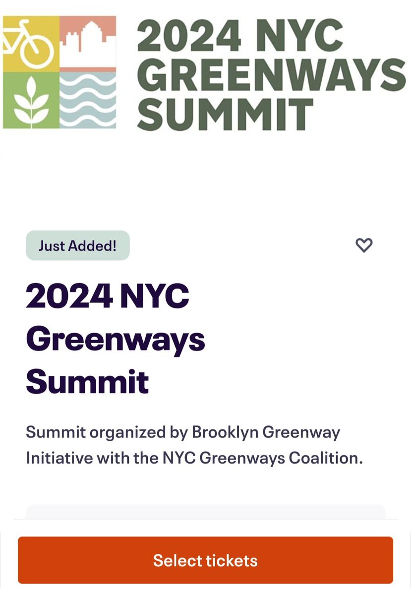 Save the Date: NYC Greenways Summit by <a href="/BKGreenway/">Brooklyn Greenway</a>

Learn about:
🌳 How greenways transform communities
🚲 Local greenway developments 🚶‍♂️Equitable greenway access

I'll lead a bike tour in SI during the summit to discuss the North Shore Greenway plan!

eventbrite.com/e/2024-nyc-gre…
