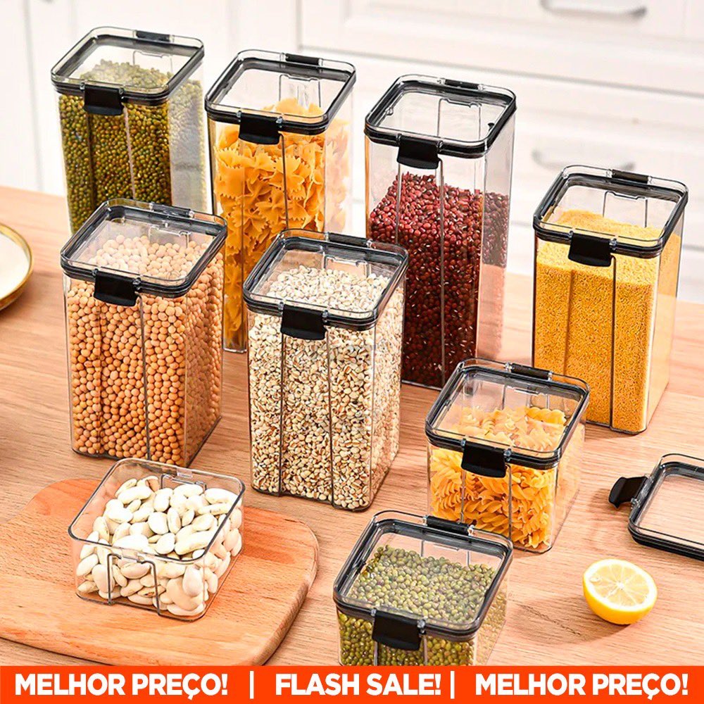Precosbaixoss's tweet photo. Dê uma olhada em Kit 5 Potes Pote Hermético Acrílico Organizador Slim Click Tampa Trava Com Alta Vedação Em Silicone Empilhável Organiza Cozinha Armário Porta Mantimentos Casa Utilidade Multiuso - por R$55,99 - R$99,99. Compre na Shopee agora! https://t.co/F8ON8XeCsx https://t.co/QfNlskXLda