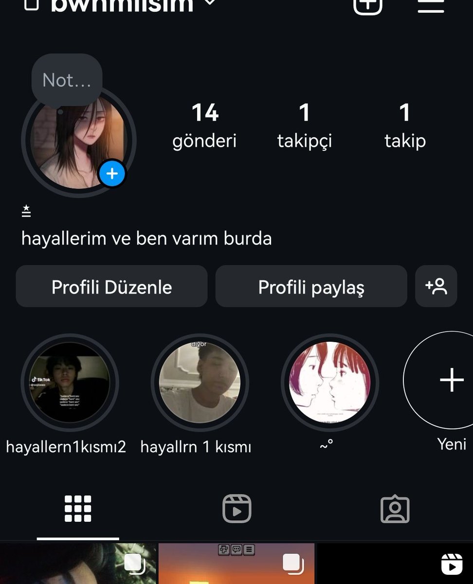 benim hayallerimi kim napsın die düşündüğümden kimsesiz hesap açtim gayette sarıyo valla