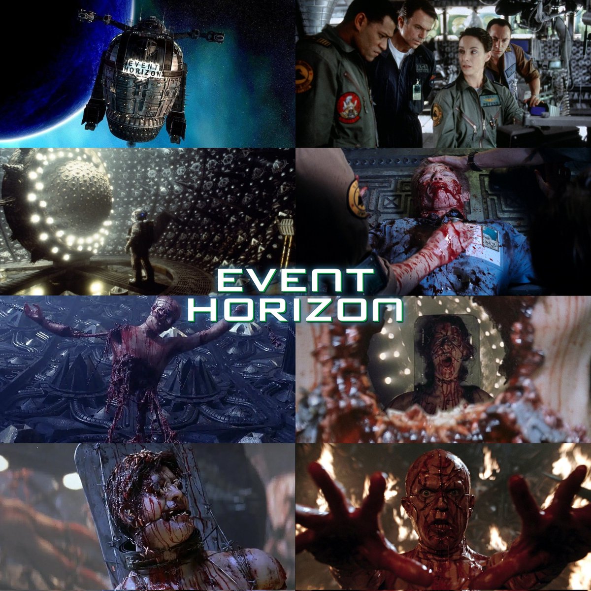 "Infinite space - Infinite terror." Event Horizon opened in US theaters on August 15th, 1997.

#eventhorizon #paulwsanderson #samneill #laurencefishburne #kathleenquinlan #joelyrichardson #jasonisaacs #seanpertwee #scifihorror #90shorror #90sscifi #practicaleffects #makeupeffects