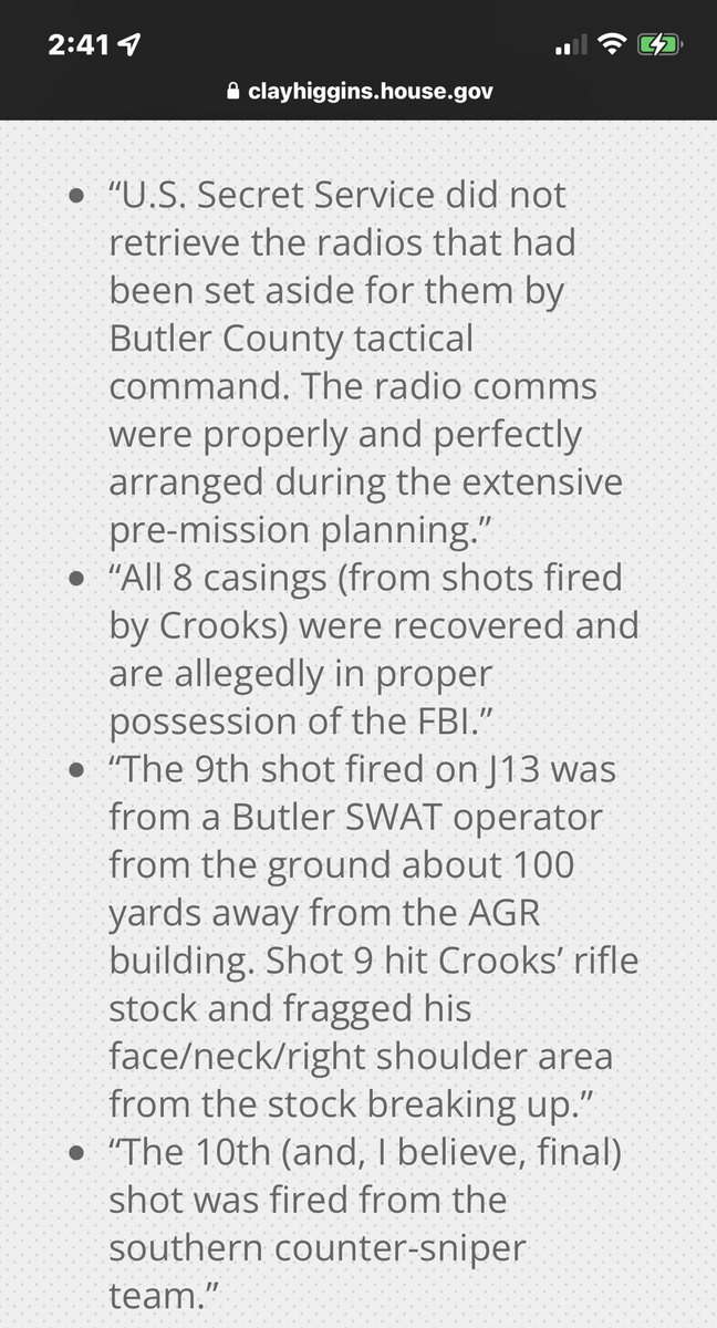 lilitaliangrr's tweet image. The Preliminary Investigative Report on #J13 is interesting, particularly the fact that Crooks’ body was released for cremation 10 days after the incident, and USSS did not retrieve radios that had been set aside by Butler County’s tactical command.

#TrumpAssasinationAttempt