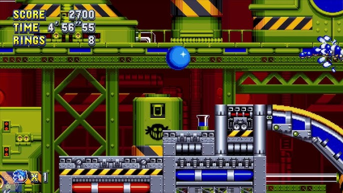 Hey! It's Sonic Mania's 7th anniversary today. I dug around my sketchbooks a bit and found the original pencil sketches I did for Chemical Plant Zone Act 2's background layers! The third image is actually pretty close to what the in-game version came out to be.