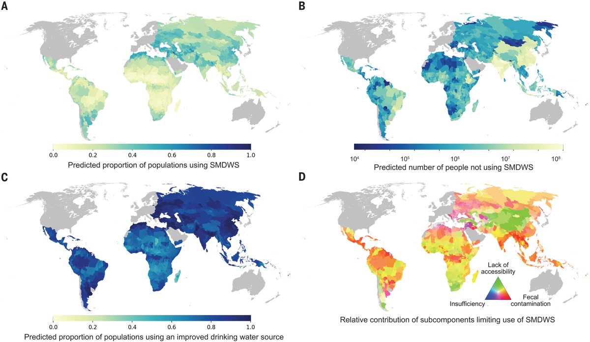 "More than 4.4 billion people in poorer countries lack safe drinking water, a number more than twice as high as some other estimates"

Mapping safe drinking water use in low- and middle-income countries | Science science.org/doi/10.1126/sc…