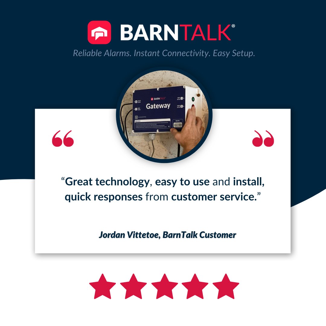 Top-notch technology, easy installation, and responsive customer service. Discover the difference with BarnTalk! 🌟