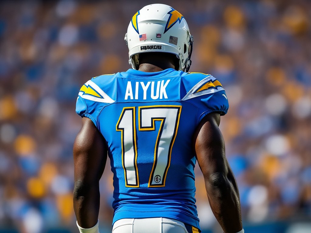 BREAKING:

Chargers have CAP to spend, and at this time are engaging with San Fransisco to acquire Aiyuk for a trade package including Quentin Johnson and a pick. 

Chargers offering upward of $28M for Aiyuk. Conversations began yesterday in wake of the Kaepernick news.

#BoltUp