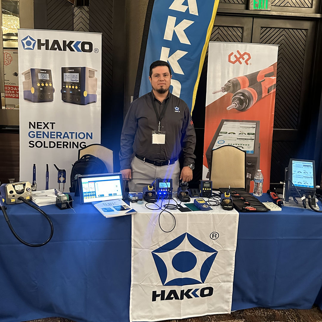 HakkoUSA's tweet photo. We're putting on an SMTA show in Chihuahua Mexico today! Displaying the FX-971/972 and the ATX Intelligent Torque Drivers!
#hakko #hakkousa #atx #fx971 #fx972 #tradeshow #mexico #hakkomex https://t.co/7TWvD3siF2