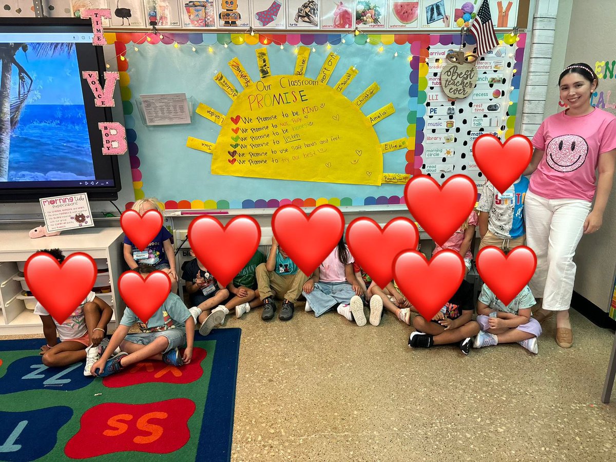 Today we did our sunshine classroom promise! #prek #ecisd