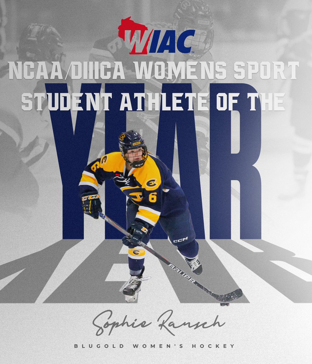 UWEC Athletics (@uwecblugolds) on Twitter photo 🟦 BLUGOLDS REPRESENT!🟨
<a href="/uwectrack/">Blugold Track & Field</a>'s Mitch Stegeman and @UWECwhockey's Sophie Rausch will be two of the <a href="/wiacsports/">WIAC</a>' nominees for the <a href="/D3Commissioners/">D3 Commissioners</a> Student-Athletes of the Year and NCAA Woman of the Year awards! #RollGolds
🗞️blugolds.com/news/2024/8/15… 🟦 BLUGOLDS REPRESENT!🟨
<a href="/uwectrack/">Blugold Track & Field</a>'s Mitch Stegeman and @UWECwhockey's Sophie Rausch will be two of the <a href="/wiacsports/">WIAC</a>' nominees for the <a href="/D3Commissioners/">D3 Commissioners</a> Student-Athletes of the Year and NCAA Woman of the Year awards! #RollGolds
🗞️blugolds.com/news/2024/8/15…