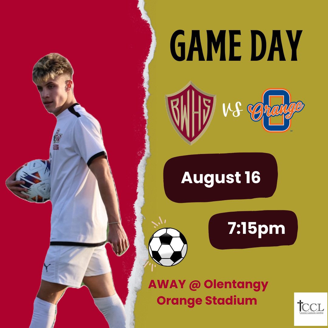 Friday, August 16
First Game of the Season⚽️
Let's go⚽️🦅
🗓️8/16/24
⏰JV 5:30 
⏰V 7:15
📍 Olentangy Orange High School, Lewis Center
🆚<a href="/OOHSMensSoccer/">Olentangy Orange Mens Soccer</a>
#WE #Watterson