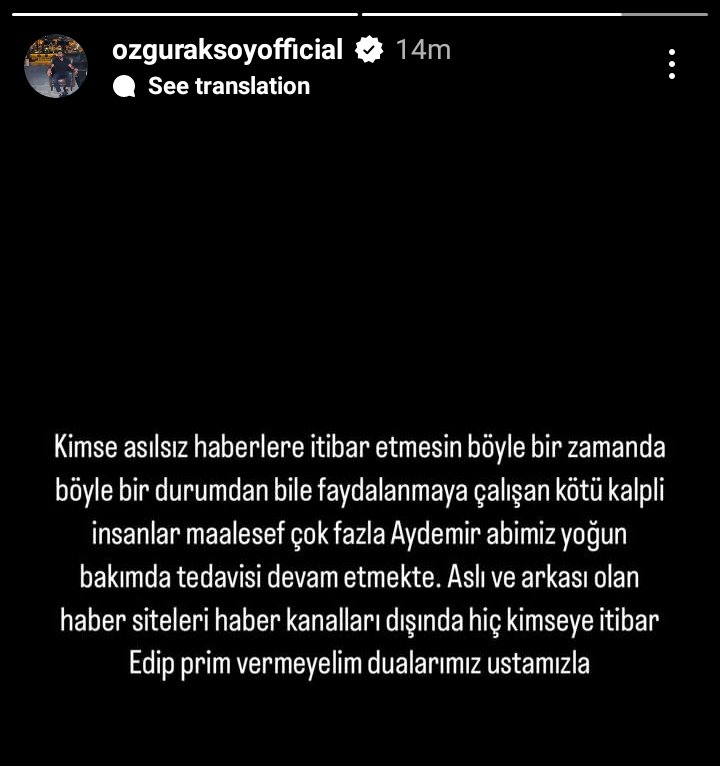 BasMmtbas5212's tweet photo. Adam hâlâ yoğun bakımda, yalan haberlerle bu zor günde ailesine ve yakınlarına açıklama yaptırıyorsunuz, etkileşiminiz batsın utanın..
#aydemirakbaş https://t.co/siGesAoYMa