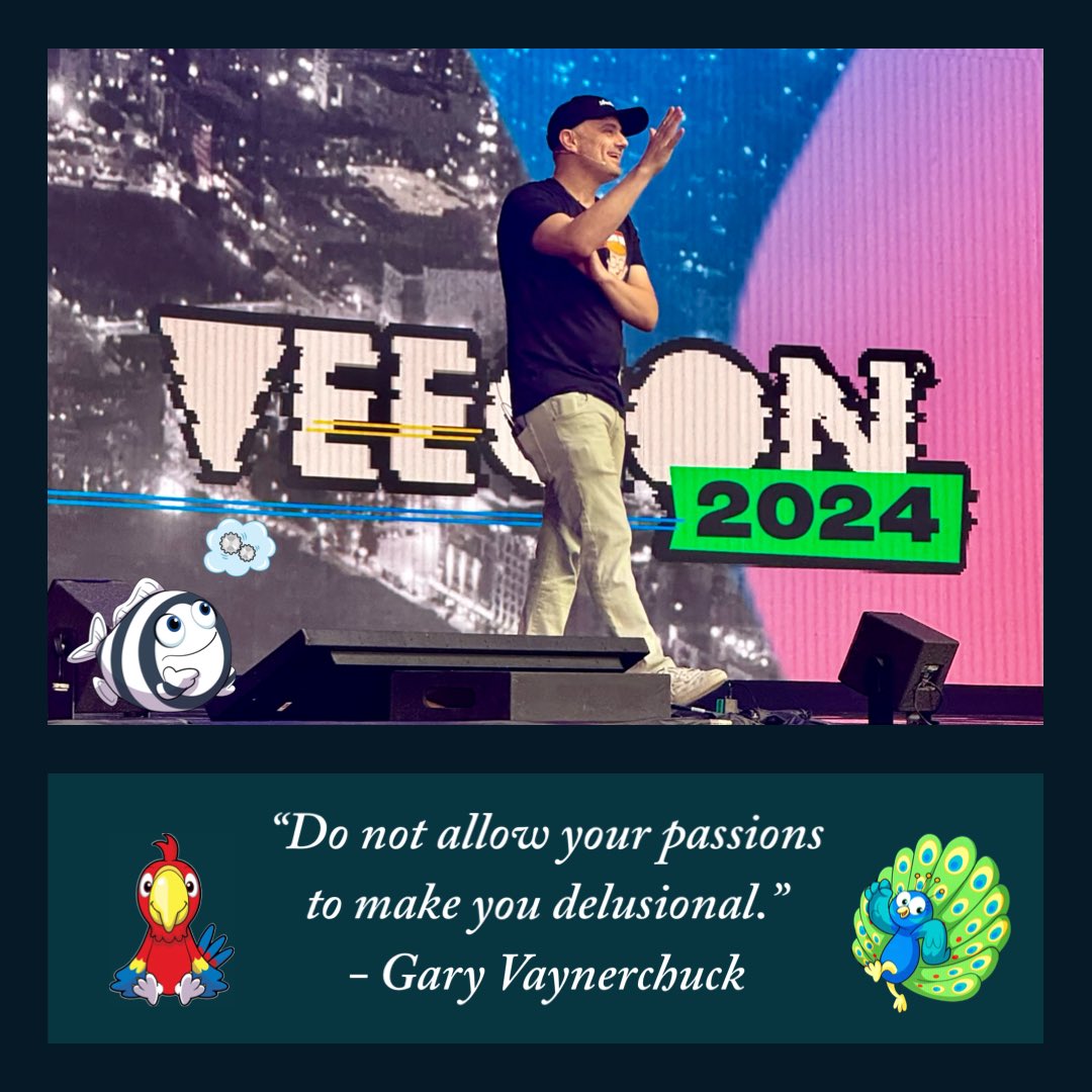 formedchaos's tweet photo. I made this for the @AdobeExpress quote competition. Blending practicality and passion was something I wanted to talk to @garyvee about in my meet and greet, but wasn’t able to. So hearing him discuss it made me feel very heard! Thanks @veecon & @veefriends #MadeWithExpress https://t.co/pp3or1RmIS
