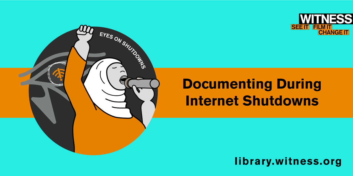 witnessorg's tweet photo. ⚡️🛜 Despite #InternetShutdowns, eyewitnesses can use a variety of creative strategies to uphold the #FreedomOfExpression, #FreedomOfAssembly & the #RightToRecord.
🔗📌 Access our online library for tips & tactics on documenting during #Shutdowns:
https://t.co/rzrCiGfgbj https://t.co/FP4WXu8xlh