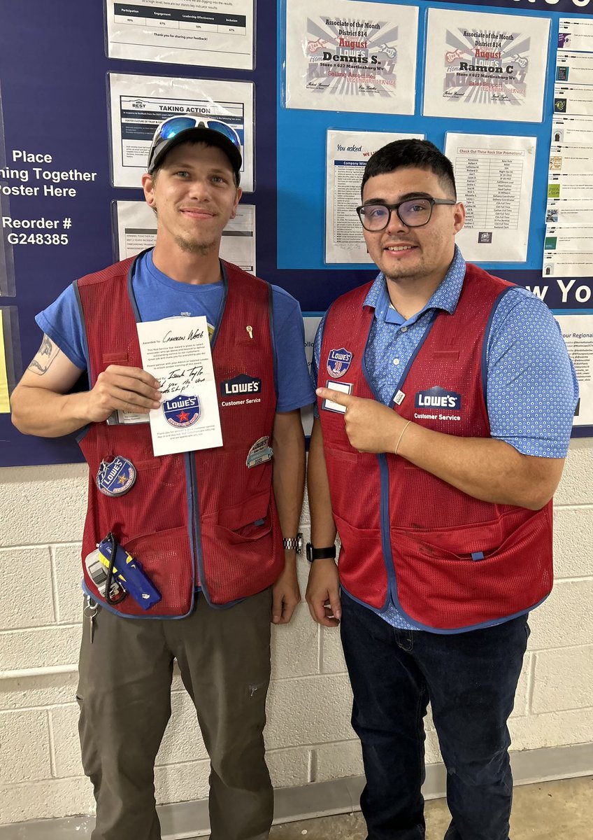 ⭐️Red Star Alert⭐️ Cam DS Lumber has been an amazing leader and great help for our frontend at 627!!! <a href="/barnard_robby/">Robby Barnard</a> <a href="/DustinCornell5/">Dustin Cornell</a> <a href="/BenitoKomadina/">Benito.Komadina@Lowes</a> <a href="/BlueBoxR1/">@BlueBoxR1</a>