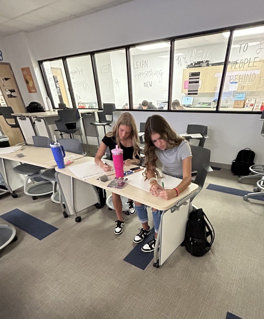 WalnutGroveHS's tweet photo. Students in Mrs. Webb's Ready, Set, Teach class spent the morning designing ideal classrooms with their future students in mind Students reflected on their own personal experiences and the critical role of teachers in this process #TeachingUp at The Grove! @ProsperISD @TothDustin https://t.co/FnNF8wxdCN