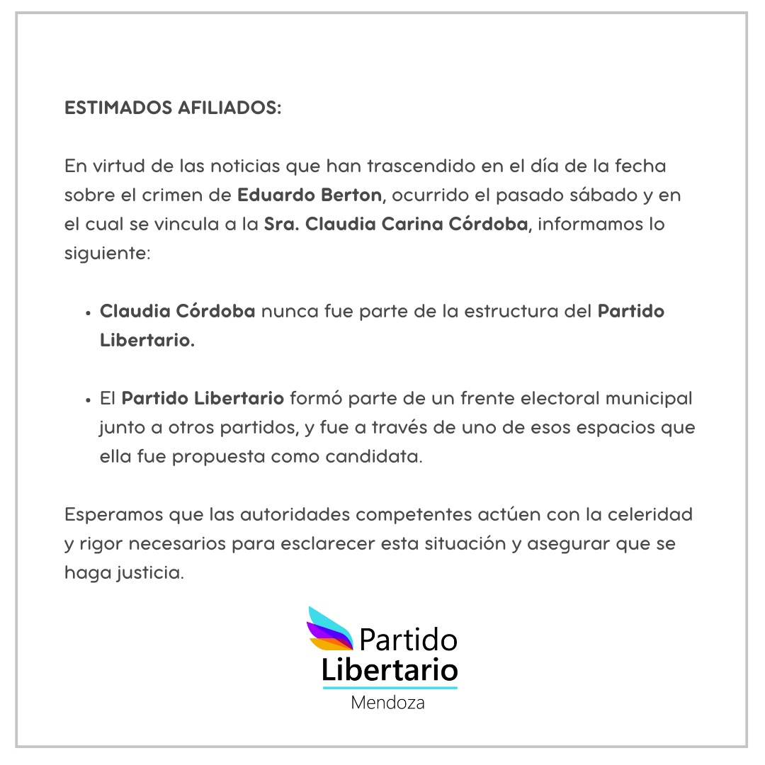 Partido Libertario Mendoza tweet media