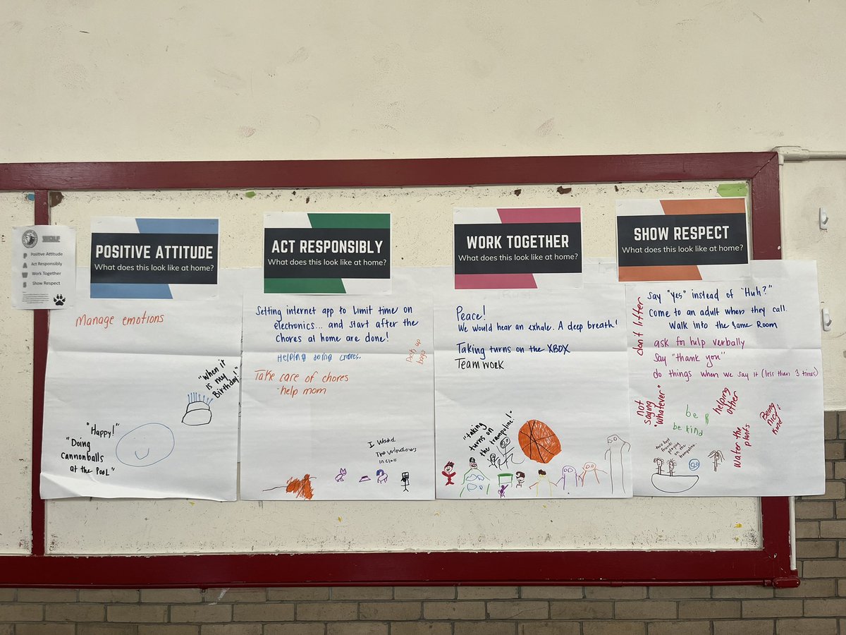 Positive attitude is birthday cake and cannonballs in the swimming pool! Acting responsibly is feeding the cat at home. The scholars at Stonebrook White Montessori and their parents brought the school expectations home tonight! <a href="/CLEMetroSchools/">Cleveland Metropolitan School District</a> <a href="/SSTRegion3/">State Support Team 3</a>