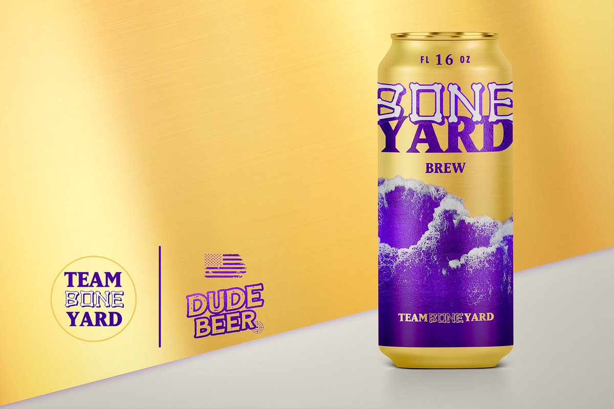 BoneyardTeam's tweet photo. 🍺🏴‍☠️ Introducing Boneyard Brew! 

Team Boneyard is thrilled to unveil our very own beer, just in time for Football Season! Partnering with Dude Beer, we're bringing you a refreshing cream ale….🧵1/8 https://t.co/hemS92S2oy
