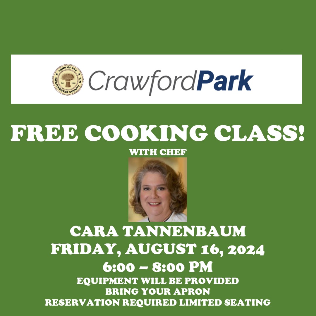 TownRye's tweet photo. Crawford Park will be hosting a free live-stream cooking class with professional chef, Cara Tannenbaum on August 16
Two-hour class and starts at 6:00 - 8:00 pm
The lives stream can be viewed on Crawford Park FB and Crawford Park IG
https://t.co/QFlDjoTy3P
https://t.co/7moiTIuLEW https://t.co/DxpW3ALdPP