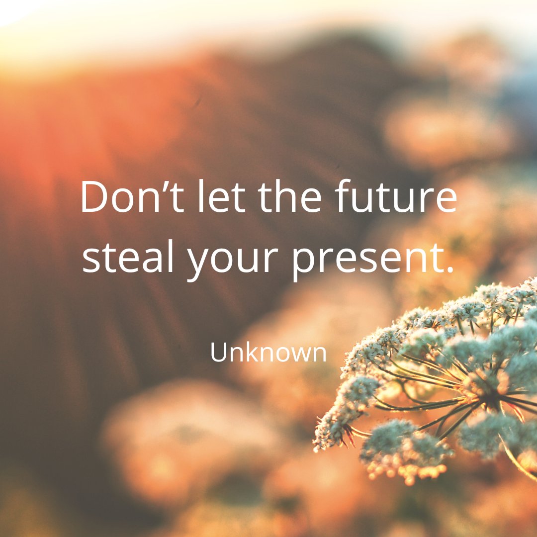 PosProject's tweet photo. "Don’t let the future steal your present." - Unknown #PostivityInAction https://t.co/RwRsZfy9yd