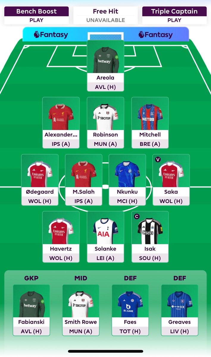 #GW1 🔓

Not quite ready to lock but this is what I’m feeling at the moment…

🧢 Isak
🍟 None
🏦 £0.0 M
🌎 TBD

😎🤙🏼

#FPLCommunity #FPL #FPLUSA