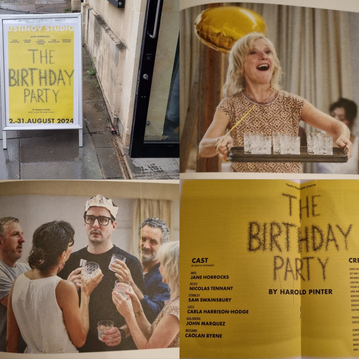 calneeagle's tweet image. Enjoyed a superb production of Pinter&apos;s &apos;The Birthday Party&apos; at the @UstinovStudio of @TheatreRBath. The intimacy of the venue (126 seats) intensified the menace. 
The play made its debut 4 months before I entered the world....
#pinter 
#bath
#ustinov
#janehorrocks