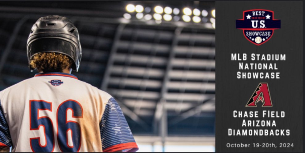 Thank you <a href="/BUSShowcase/">Best in the US Showcases</a> for the opportunity. It's an honor to be selected to play in the MLB National Showcase at Chase Field. 

<a href="/ATiNewEngland/">ATi New England</a> 
<a href="/BRXperformance/">BRX Performance</a>