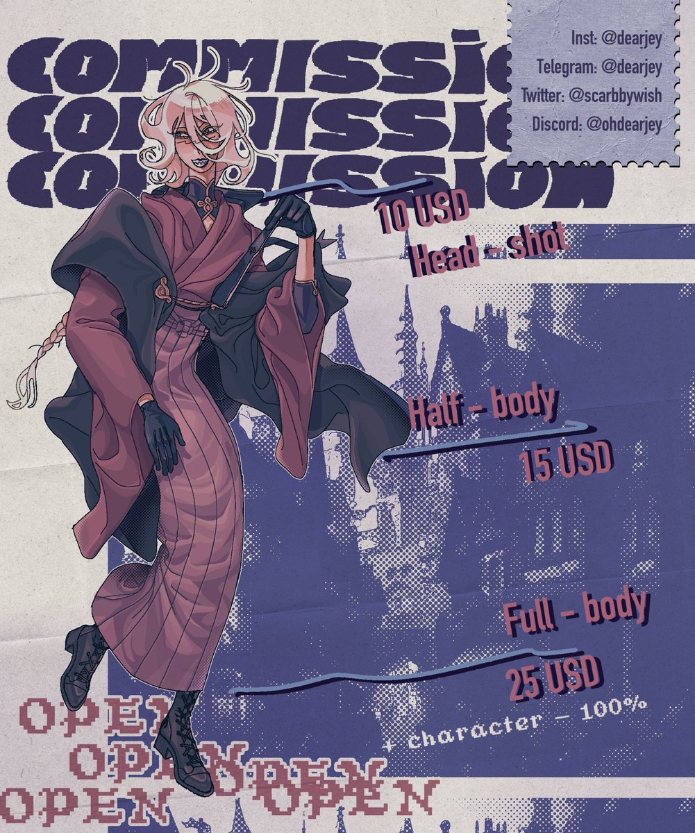 scrabbywish's tweet image. COMMISSIONS OPEN ‼️ 7 slots
Please like & rt. I would be very grateful
I really need money for treatment and accommodation. Reposts will help me a lot
4/7 + more examples of my art
#opencommissions #Commission
#CommissionSheet