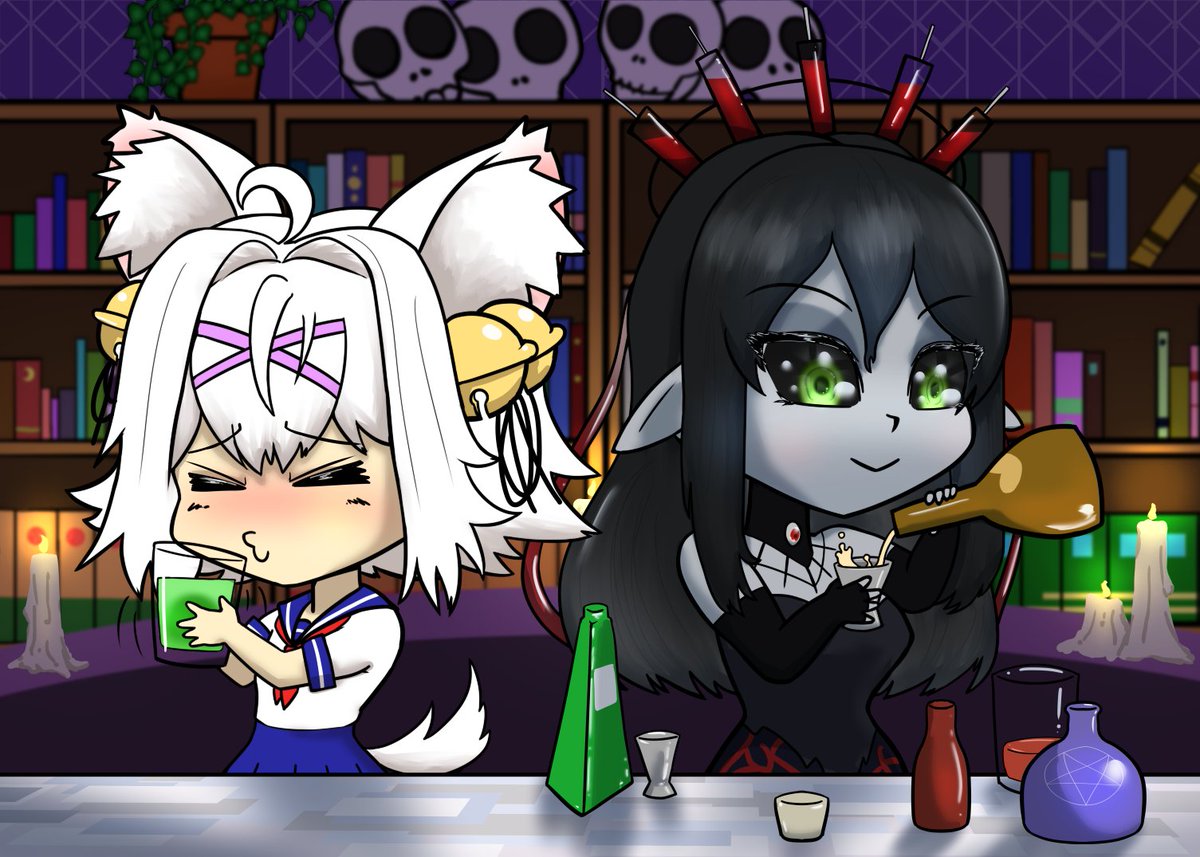 youtu.be/8047K0VS6n8?t=…
Got the idea for this drawing from this clip a couple weeks ago and it looks like they'll be sharing drinks soon for real. #filianIsArt #LaynaLazArt