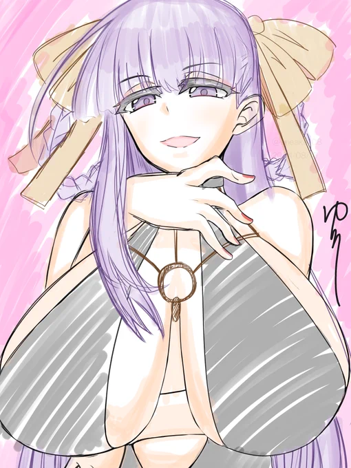 描けば出るジンクスに縋り付いたイラスト。BBドバイちゃん、好きだからまじでたのむぅ…。 
