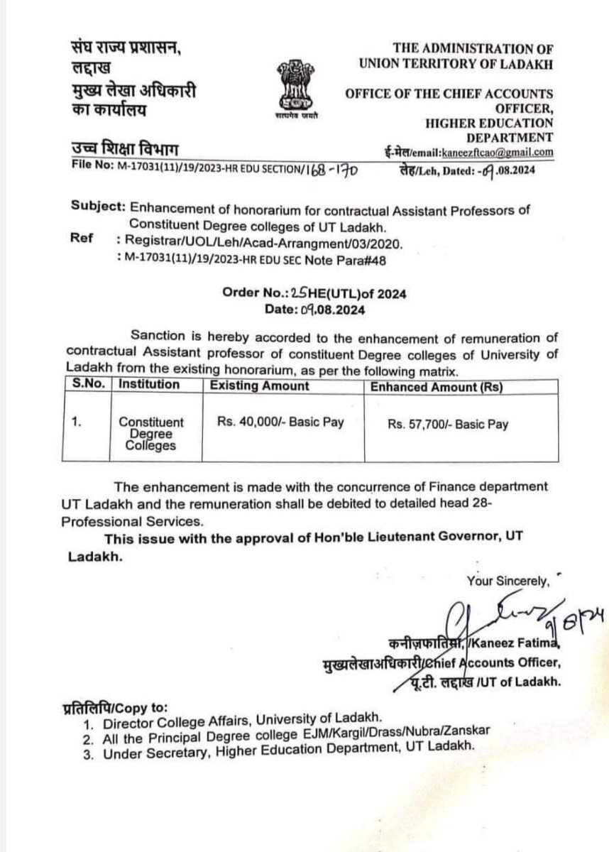 Contractual lecturers working in different colleges across J&amp;K find themselves in a financial bind due to significantly lower salaries compared to Ladakh and other states. While Ladakh recently enhanced salaries from ₹40,000 to ₹57,000, J&amp;K pays ₹28,000 for PhD/NET holders 1/2