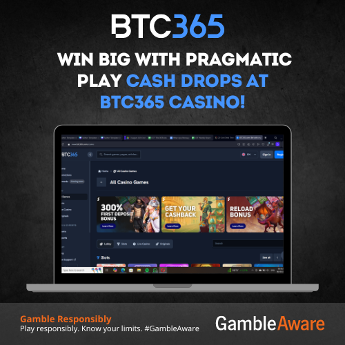 coindesktimes's tweet photo. Pragmatic Play Cash Drops  

🎉 Win Big with Pragmatic Play Cash Drops at BTC365 Casino! 🎉  

Join now for exciting cash drops and win your share!  

👉 https://t.co/PjjWNgF5ZA  

#PragmaticPlay #CashDrops #BTC365 #winbig https://t.co/yqk0ct88DA