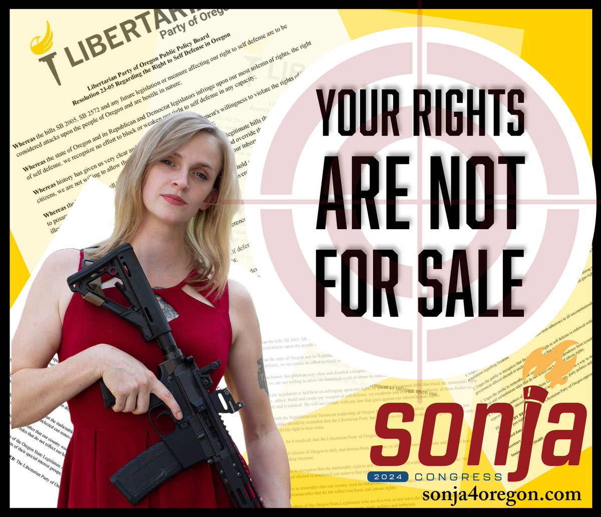 SonjaAgora's tweet photo. Your choice in District 5 Oregon is between a Democrat, and a Democrat.
Don't let them make your choice for you. Choose Sonja for US Congress.
I am the clear, truly conservative choice.
Go to https://t.co/6oFNOc5xMO to volunteer and donate to the cause https://t.co/VbRPGDTGAz