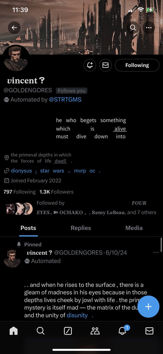 UNIDENTIFIABLE.⠀ non oomf??? we follow each other silly